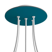 Rosone Rose-One rotondo, diametro 200 mm con 5 fori e 4 fori laterali - Petrolio Bianco