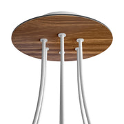 Rosone Rose-One rotondo, diametro 200 mm con 6 fori e 4 fori laterali - Legno Bianco