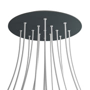 Rosone XXL Rose-One rotondo, diametro 400 mm con 15 fori e 4 fori laterali - Antracite Bianco