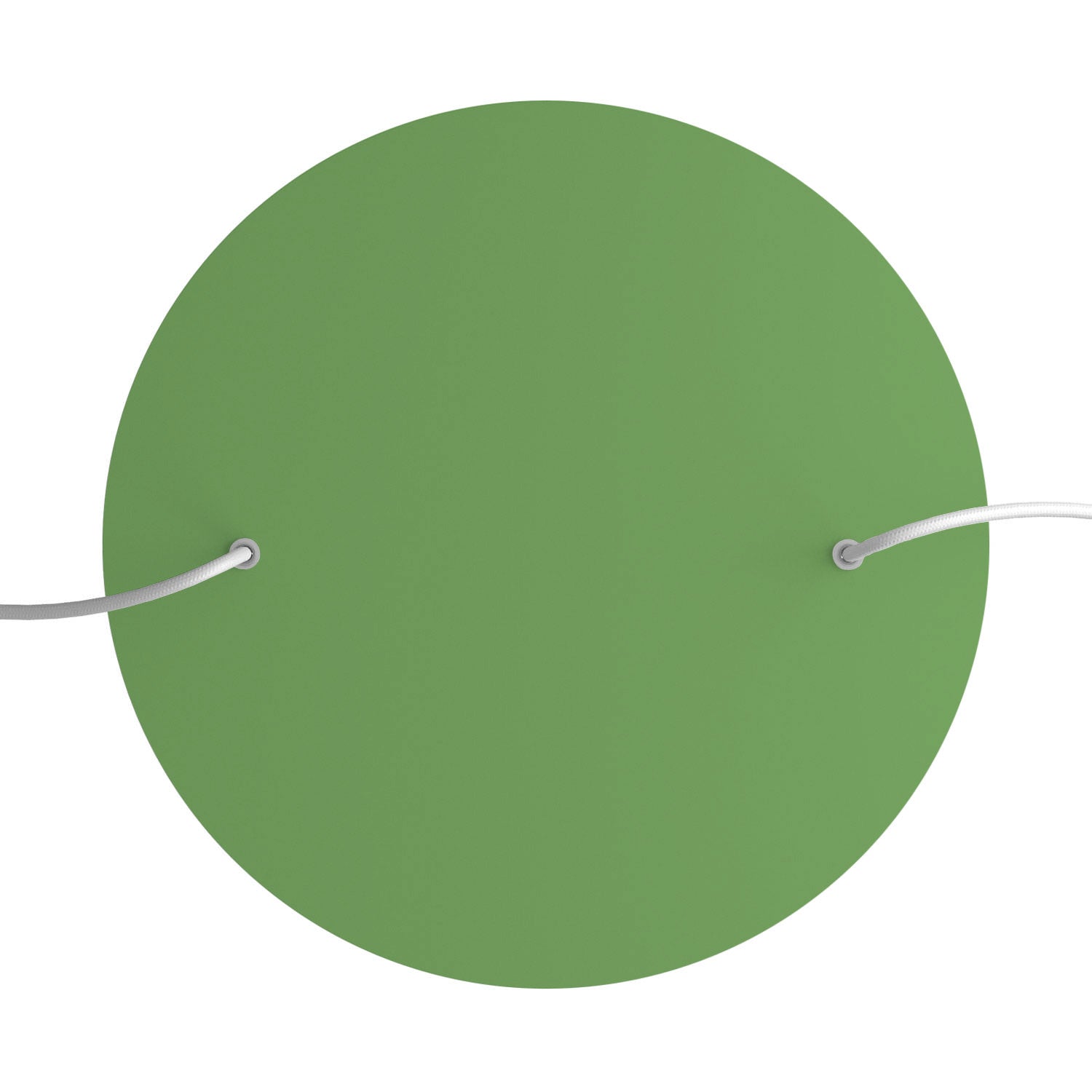 Rosone XXL Rose-One rotondo, diametro 400 mm con 2 fori e 4 fori laterali - Verde prato Bianco