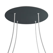 Rosone XXL Rose-One rotondo, diametro 400 mm con 4 fori e 4 fori laterali - Antracite Bianco