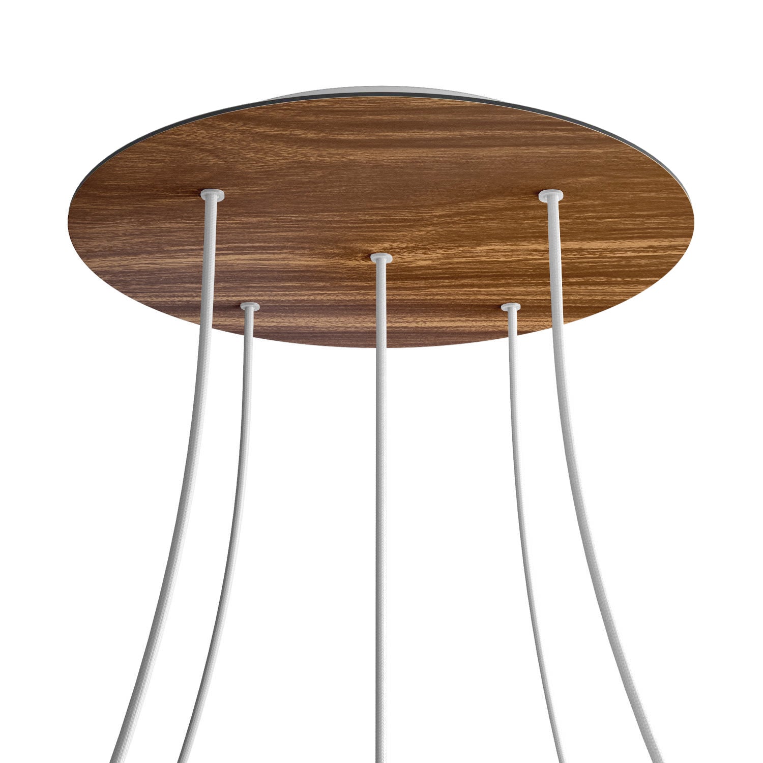 Rosone XXL Rose-One rotondo, diametro 400 mm con 5 fori e 4 fori laterali - Legno Bianco