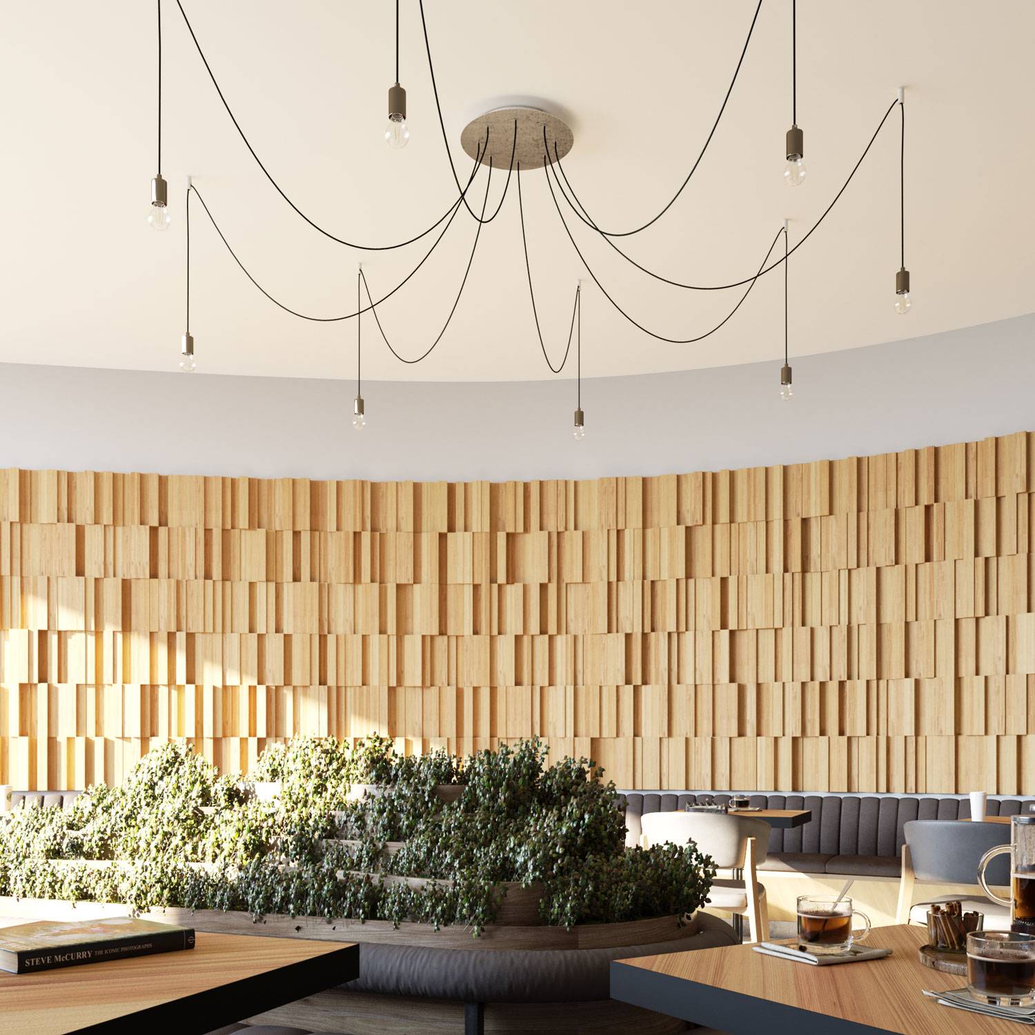 Rosone XXL Rose-One rotondo, diametro 400 mm con 8 fori e 4 fori laterali - Bianco opaco Bianco