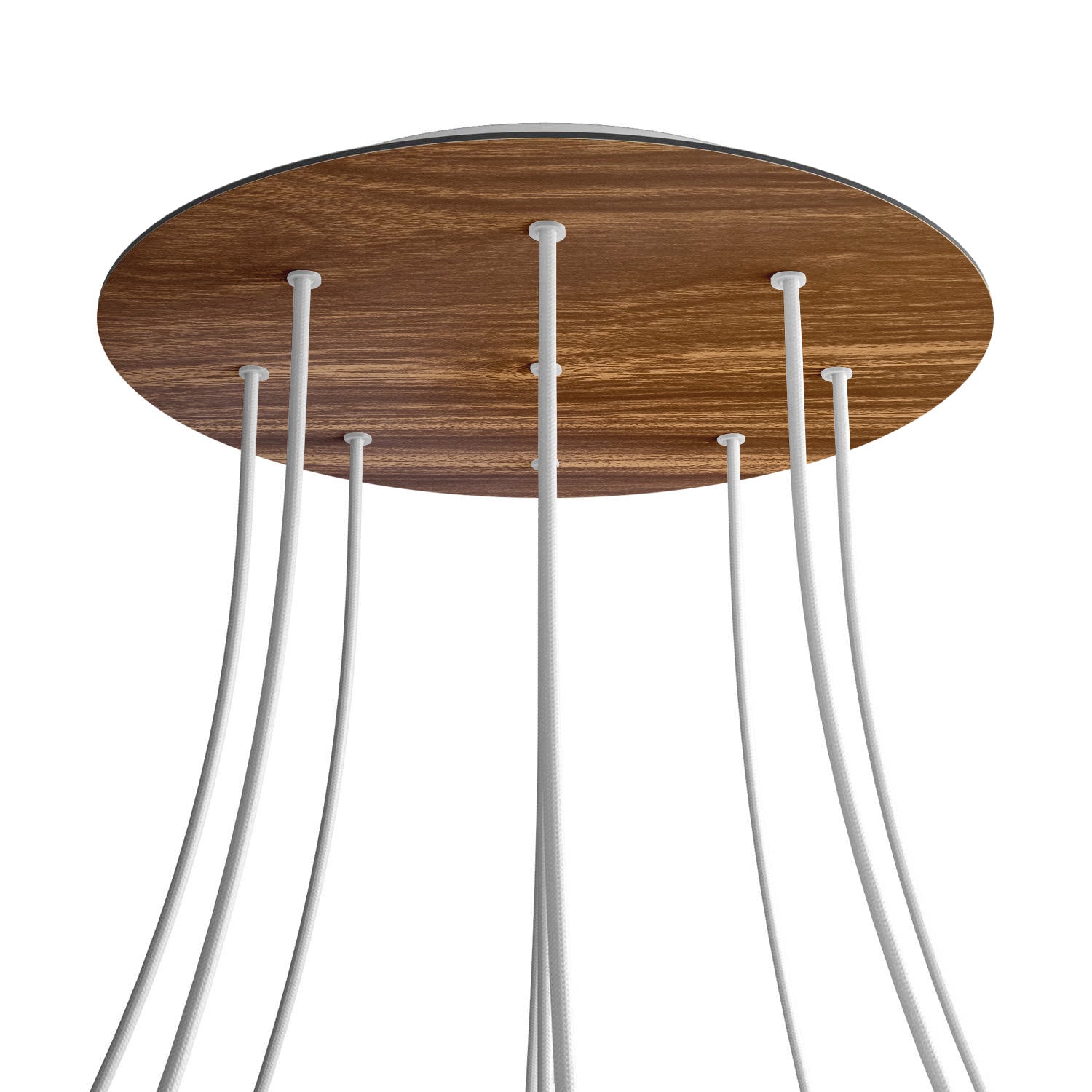 Rosone XXL Rose-One rotondo, diametro 400 mm con 9 fori e 4 fori laterali - Legno Bianco