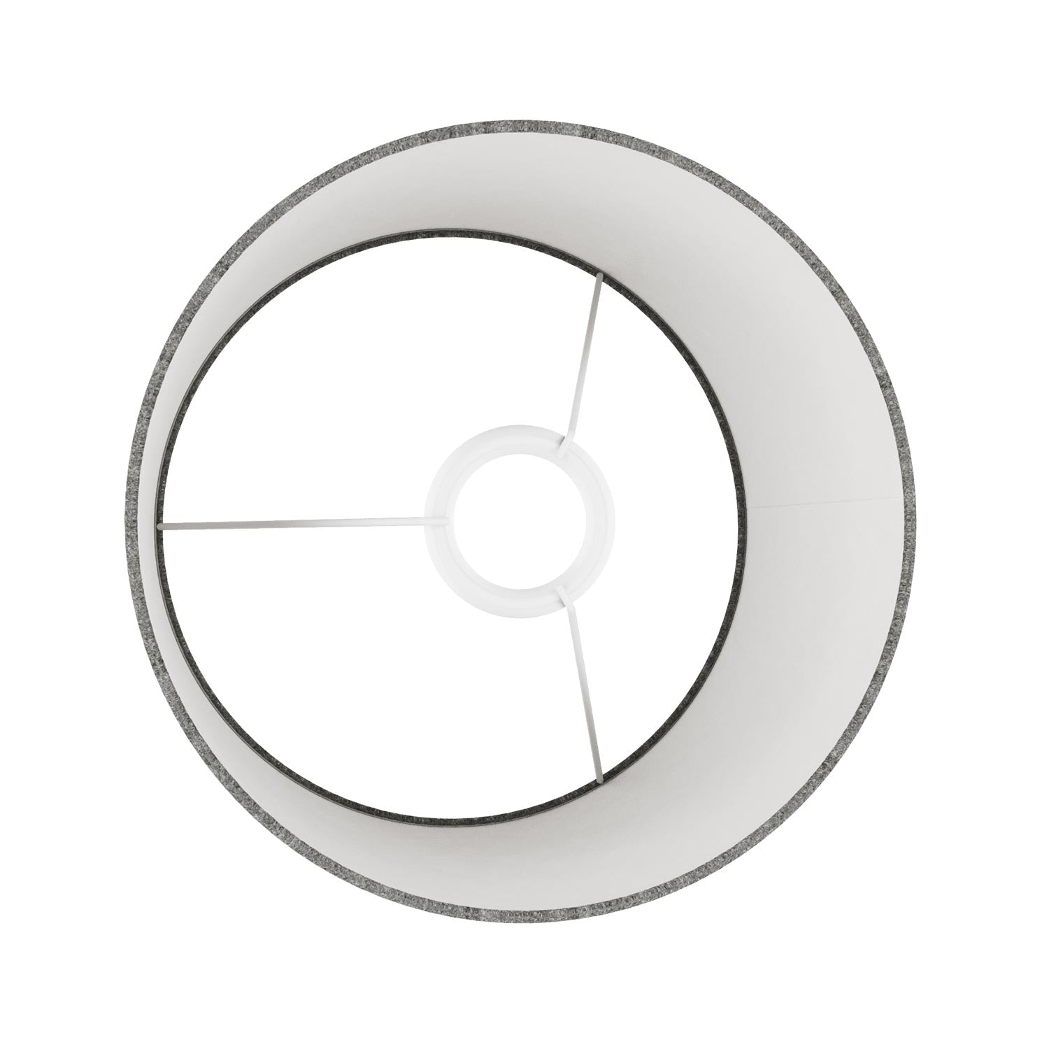 Paralume Athena con attacco E27 per lampada da tavolo - Made in Italy - Lana grigio scura