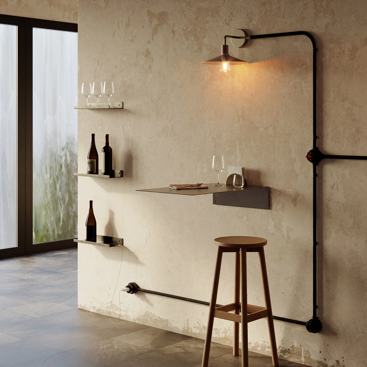 Base in porcellana nera per presa elettrica e interruttore/deviatore compatibile con Creative-Tubes - da 1 a 4 uscite 2