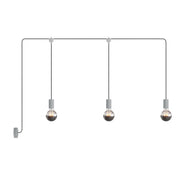 E-Snake Modulair Lampada da esterno IP65 a 3 luci con rosone - Grigio ghiaccio