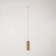 Lampada a sospensione per binari con cavo tessile e Tub-E14 - Neutro