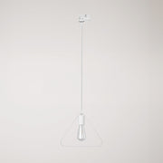 Lampada a sospensione con paralume Duedì Apex a binari - Bianco