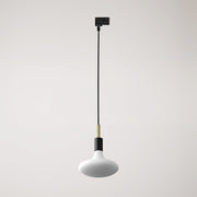 Lampada a sospensione per binario con serracavo da 7cm - Nero