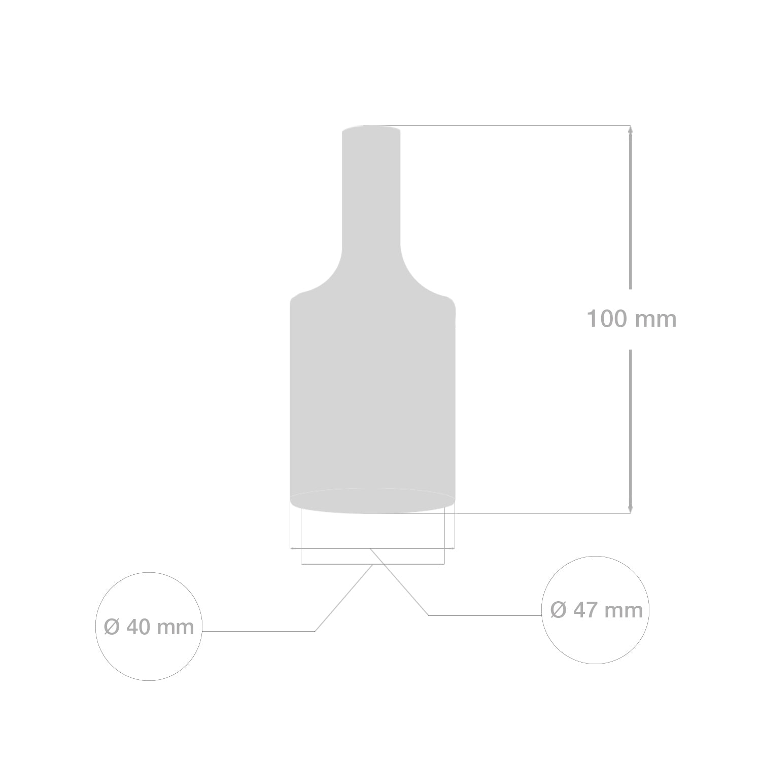 Kit portalampada E27 in silicone - Turchese