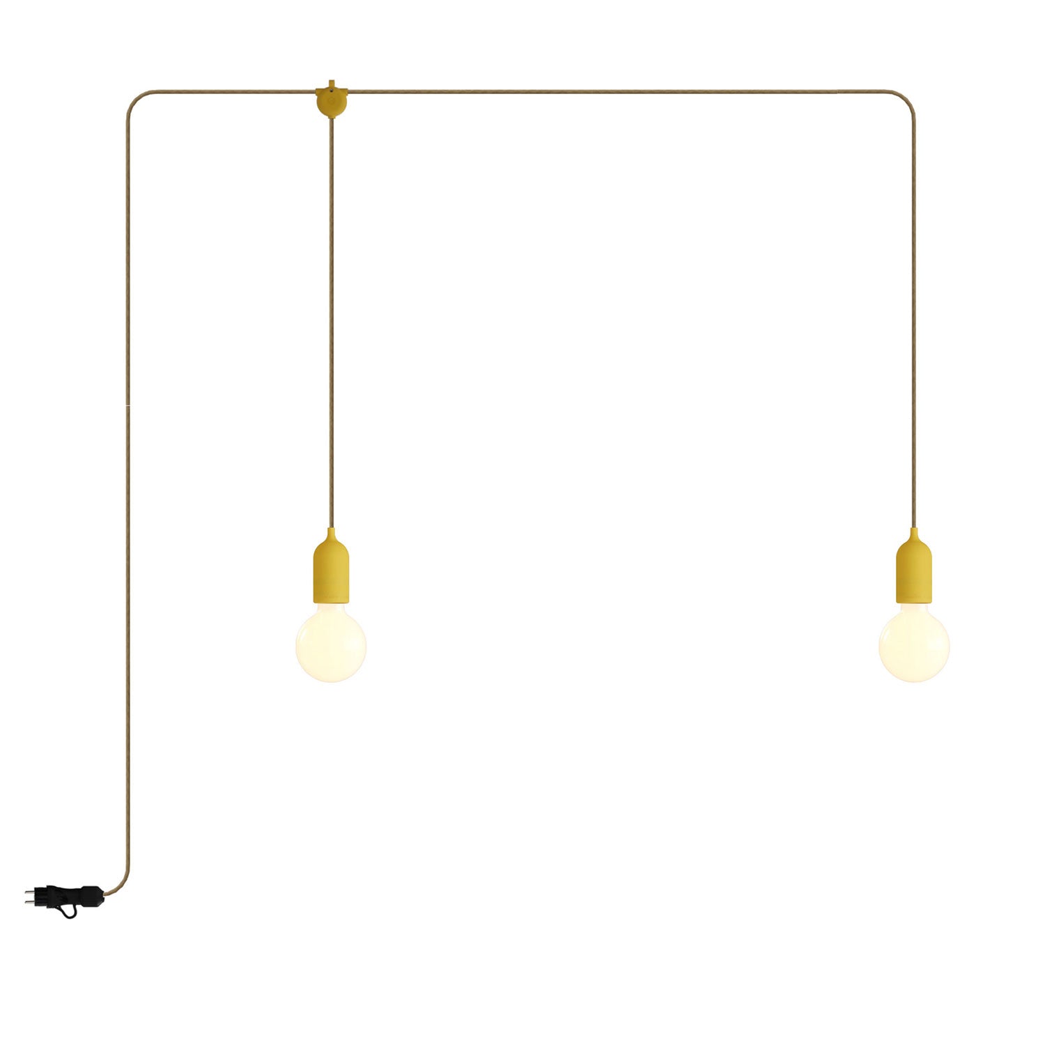 F-Snake Modulair Lampada da esterno IP65 portatile a 2 luci - Mostarda