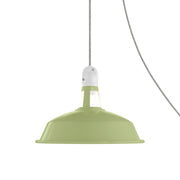 Lampada portatile da esterno Snake con paralume Harbour, 5 m cavo tessile, portalampada IP65 waterproof - Verde prato