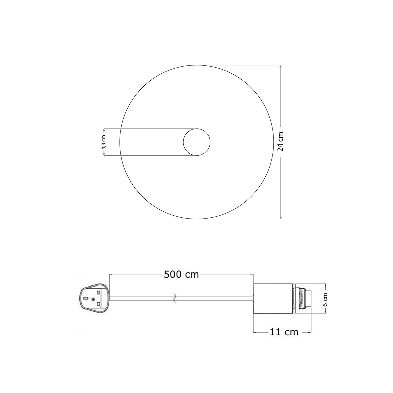 Snake Eiva con paralume mini Piatto Ellepì 'Maioliche' Blu, lampada portatile IP65 per esterni con spina UK