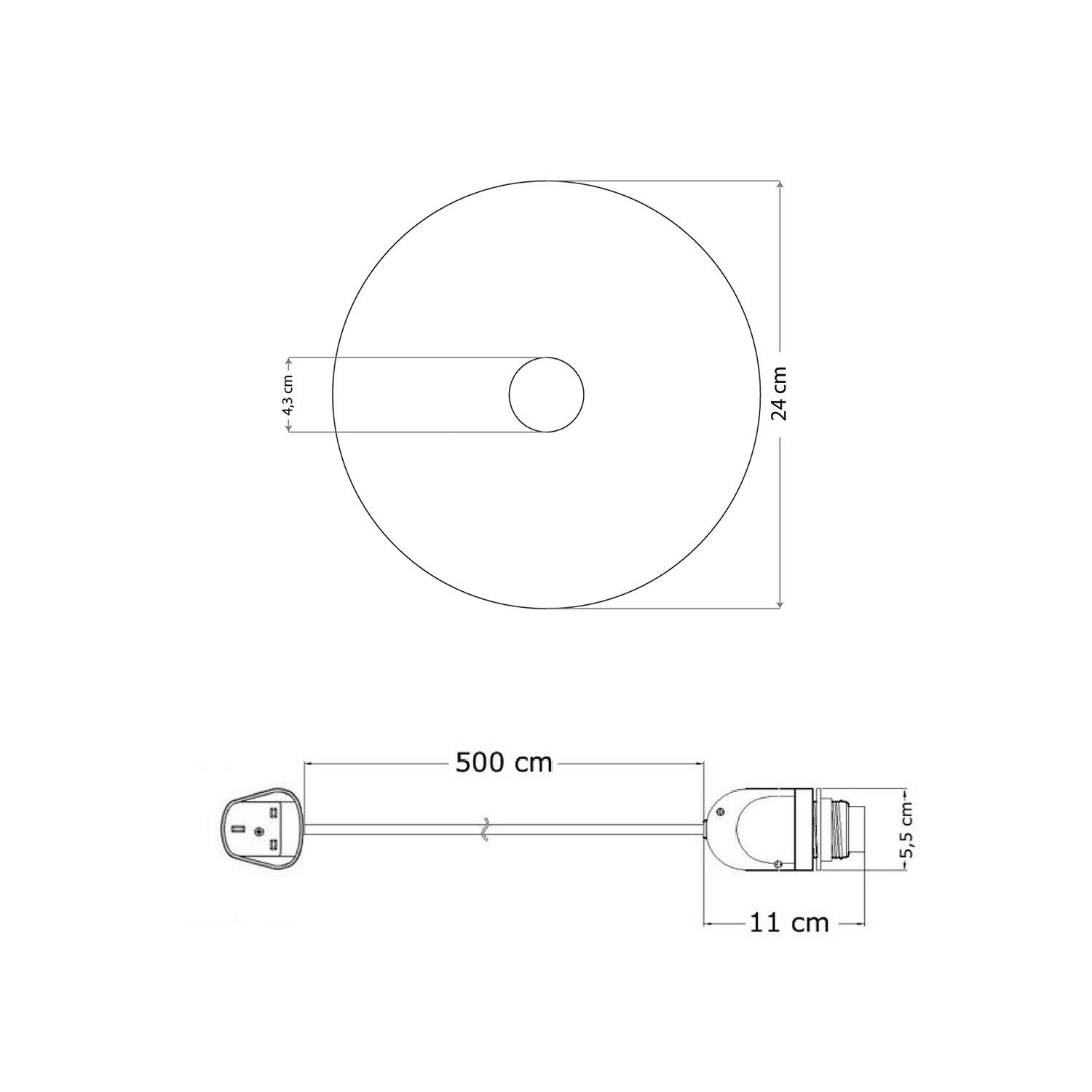 Snake Eiva con paralume mini Piatto Ellepì 'Maioliche' Giallo e Verde, lampada portatile IP65 per esterni con spina UK