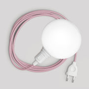 Lampada portatile Snake con interruttore sul portalampada, spina, paralume infrangibile Unbreak-a-Ball e cavo RZ08