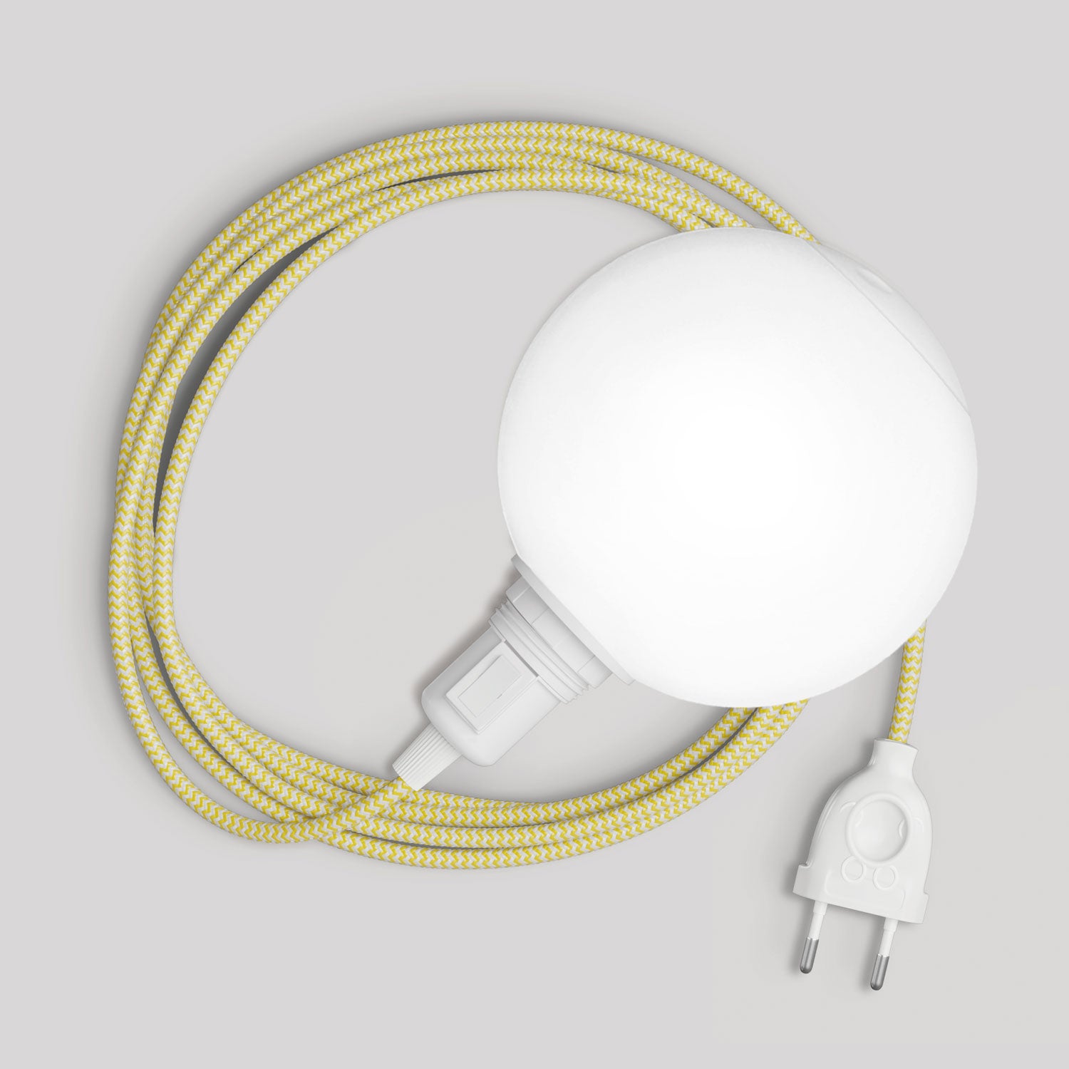 Lampada portatile Snake con interruttore sul portalampada, spina, paralume infrangibile Unbreak-a-Ball e cavo RZ10