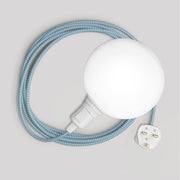 Lampada portatile Snake con interruttore sul portalampada, spina UK, paralume infrangibile Unbreak-a-Ball e cavo RZ11