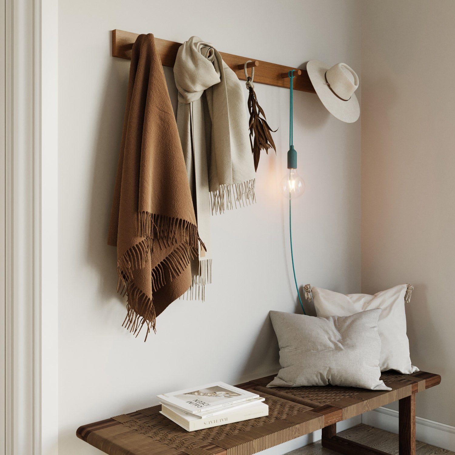 Snake Lampada in silicone con interruttore e spina - Petrolio