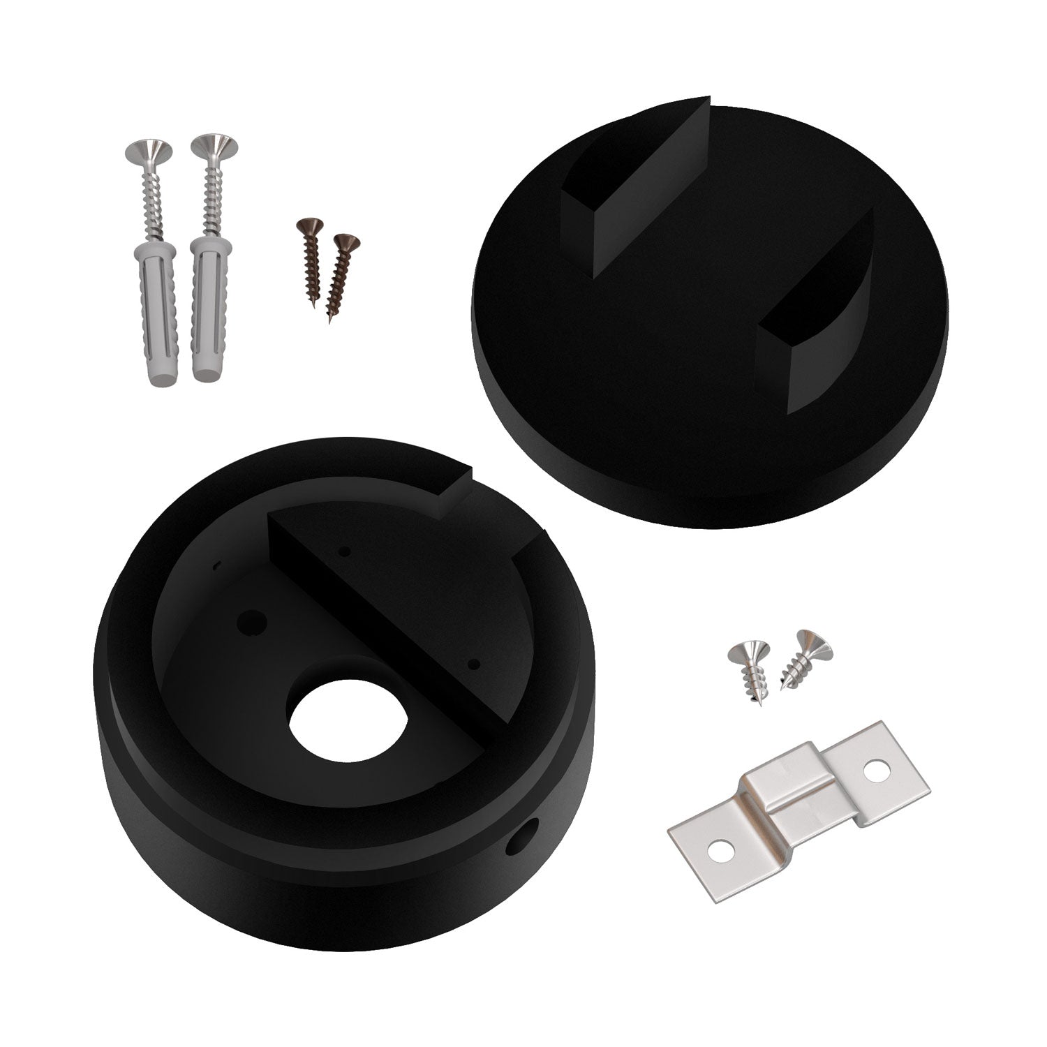 Rosone in legno per cavo per catenaria e sistema Filé. Made in Italy - Nero