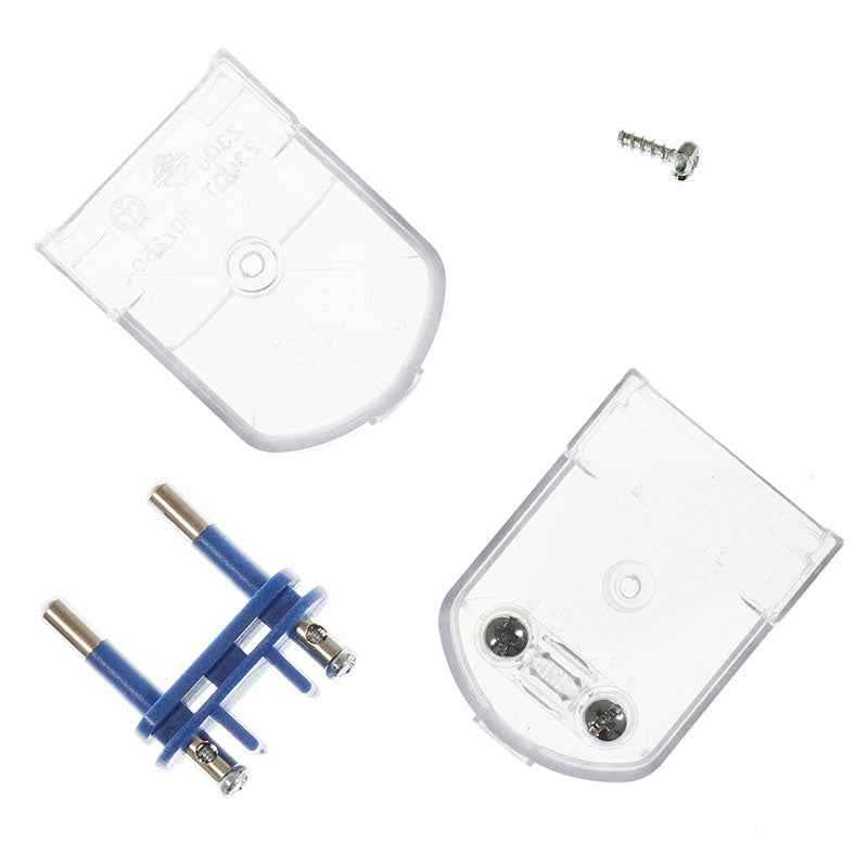 Spina 2 Poli 10A (piccola) - IMQ - Made in Italy - Trasparente