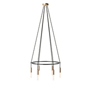 Lampadario Cage a 6 cadute P-Light - Bronzo satinato