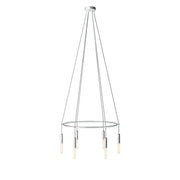 Lampadario Cage a 6 cadute P-Light - Titanio satinato