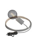 Snake Eiva Elegant, lampada portatile per esterni, 5 m cavo tessile, portalampada IP65 waterproof e spina