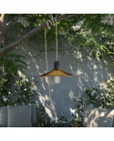 Snake Eiva con paralume Swing, lampada portatile per esterni, 5 m cavo tessile, portalampada IP65 waterproof e spina