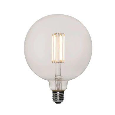 Lampadina LED Trasparente XL Globo G155 filamento diritto 7W 580Lm E27 2200K Dimmerabile