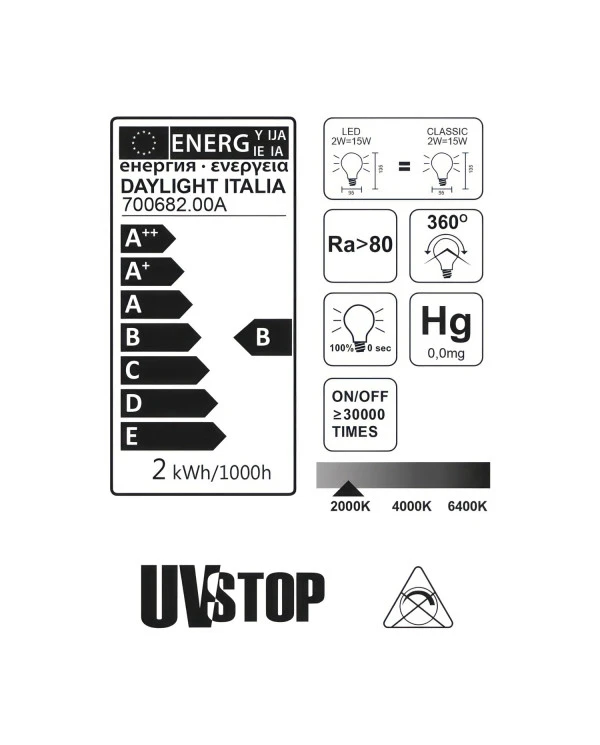 Lampadina LED Milleluci Dorata Globo G95 2W 40Lm E27 2000K