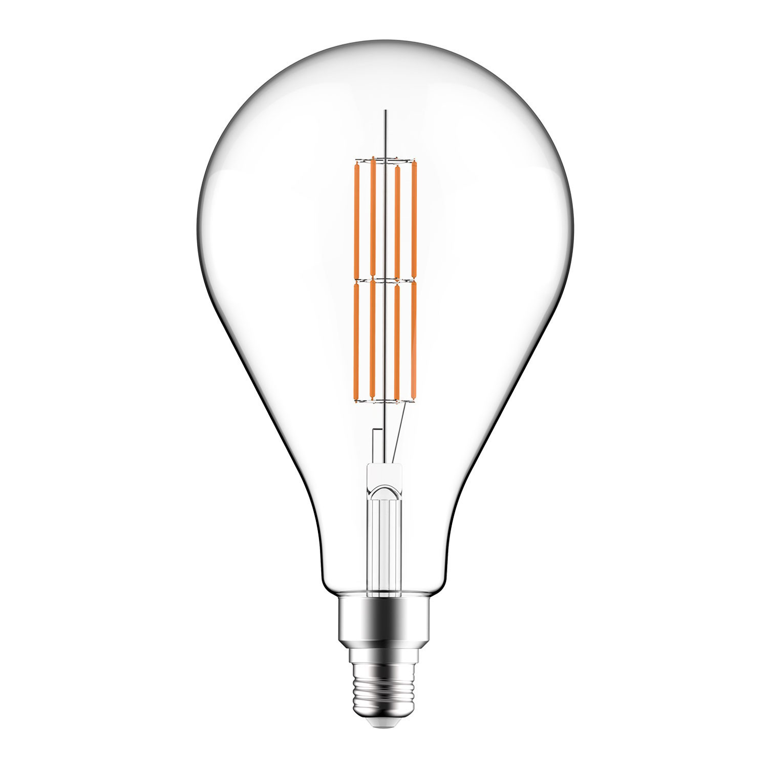 Lampadina LED Trasparente XXL Pera PS160 Doppio filamento Dritto 11W 1521Lm E27 2700K Dimmerabile