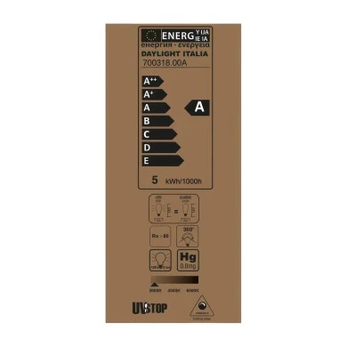 Lampadina LED Dorata Edison ST64 Linea Croissant con filamento a Spirale 5W 250Lm E27 2000K Dimmerabile