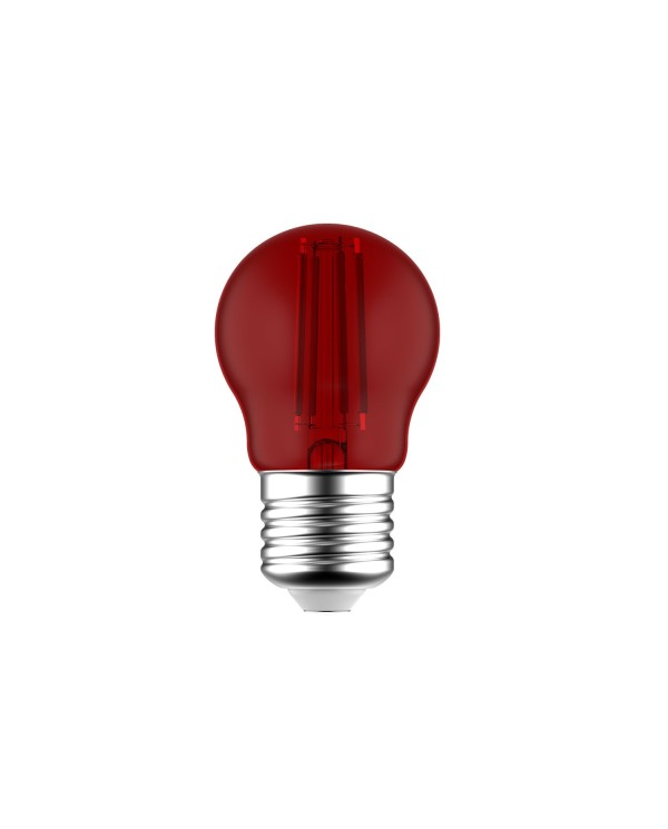 Lampadina LED Globetta G45 Decorativa Rosso 1.4W E27