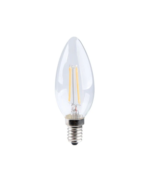 Lampadina LED Trasparente Oliva 6W 806Lm E14 2700K