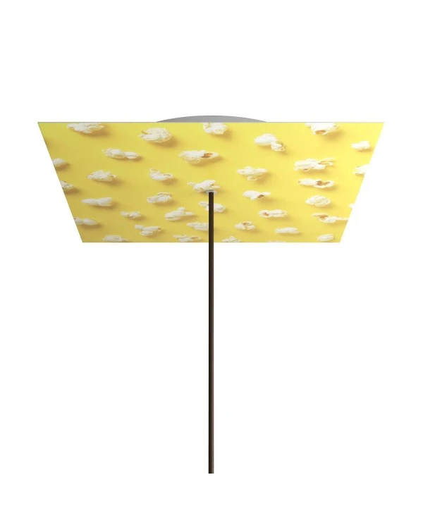 Rosone pop XXL Rose-One quadrato, 400 mm con 1 foro e 4 fori laterali - PROMO