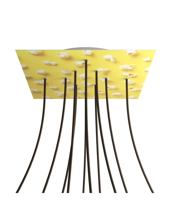 Rosone XXL Rose-One quadrato, 400 mm con 10 fori e 4 fori laterali - PROMO