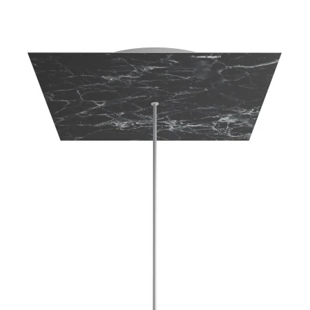 Rosone XXL quadrato, 40 cm, 1 foro e 4 laterali - Rose-One - Marmo Marquina