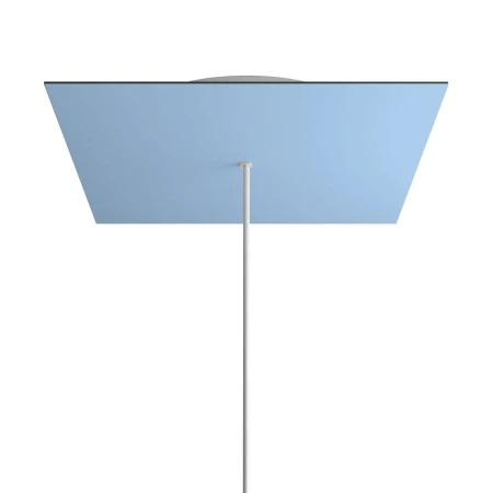 Rosone XXL quadrato, 40 cm, 1 foro e 4 laterali - Rose-One - Blu carta da zucchero