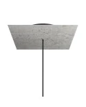 Rosone XXL quadrato, 40 cm, 1 foro e 4 laterali - Rose-One