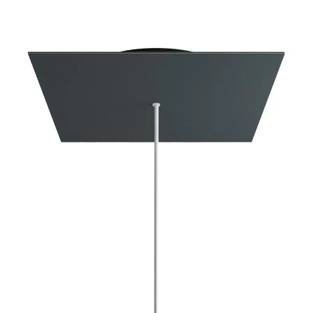 Rosone XXL quadrato, 40 cm, 1 foro e 4 laterali - Rose-One - Antracite
