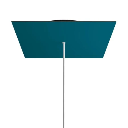 Rosone XXL quadrato, 40 cm, 1 foro e 4 laterali - Rose-One - Petrolio