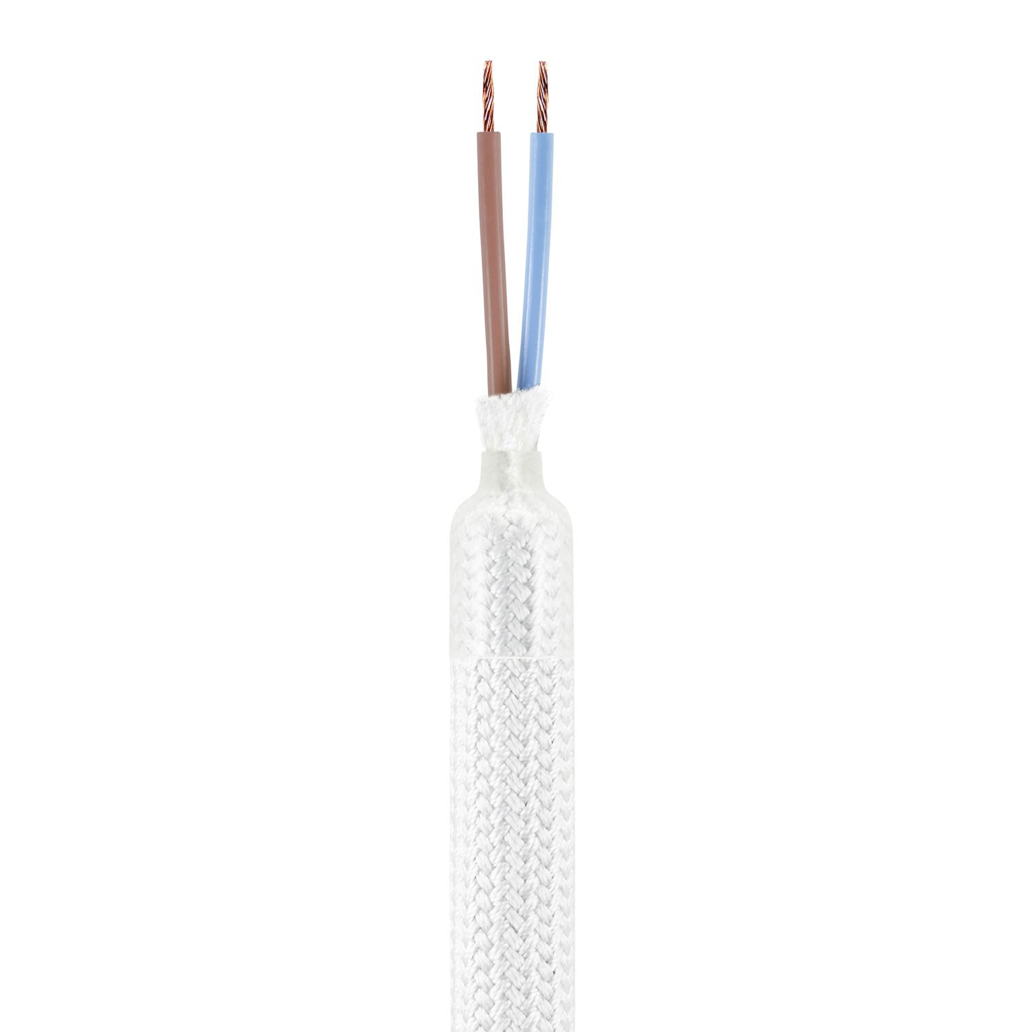Kit Creative Flex tubo flessibile di estensione rivestito in tessuto RM01 Bianco con terminali metallici