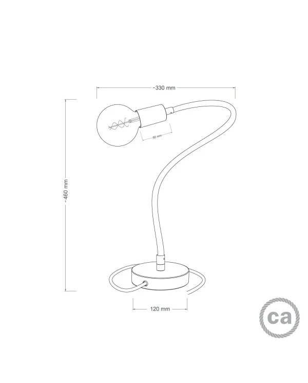 Table Flex lampada da tavolo snodabile a luce diffusa