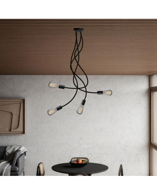 Flex 90 lampada da soffitto snodabile a luce diffusa con lampadina LED ST64