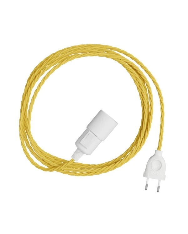 Snake Twisted - Lampada plug-in con cavo trecciato in tessuto