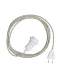 Snake Twisted per paralume - Lampada plug-in con cavo trecciato in tessuto