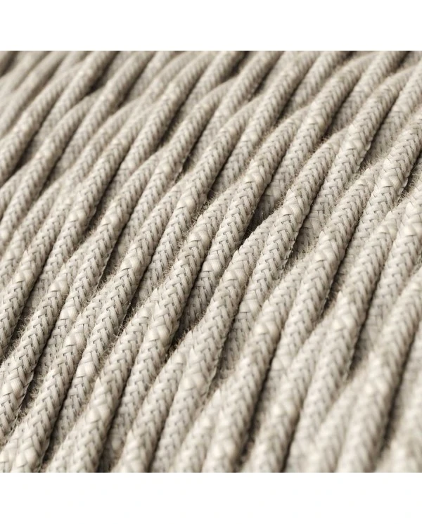 Snake Twisted per paralume - Lampada plug-in con cavo trecciato in tessuto