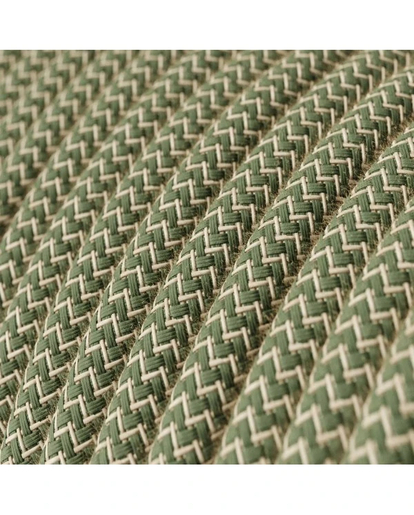 SnakeBis Zig-Zag per paralume - Cablaggio con portalampada e cavo in tessuto effetto Zig-Zag