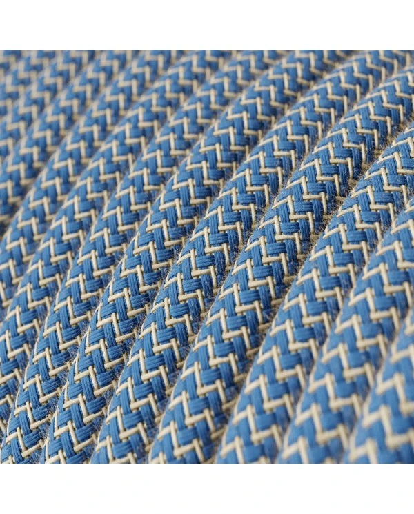SnakeBis Zig-Zag per paralume - Cablaggio con portalampada e cavo in tessuto effetto Zig-Zag